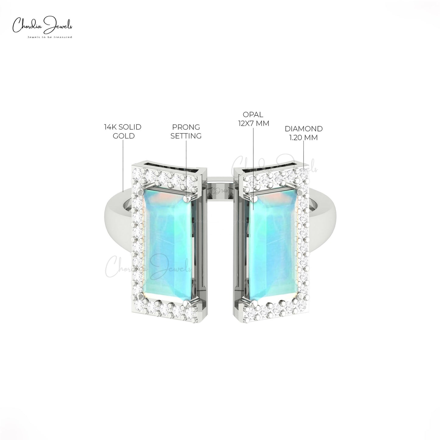 Diamond Half Halo Ring