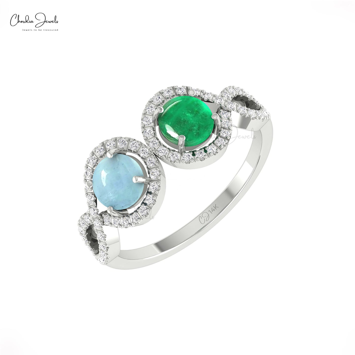 Captivate hearts with our emerald wedding ring.