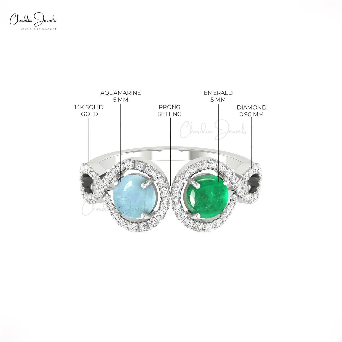Double Halo Wedding Ring