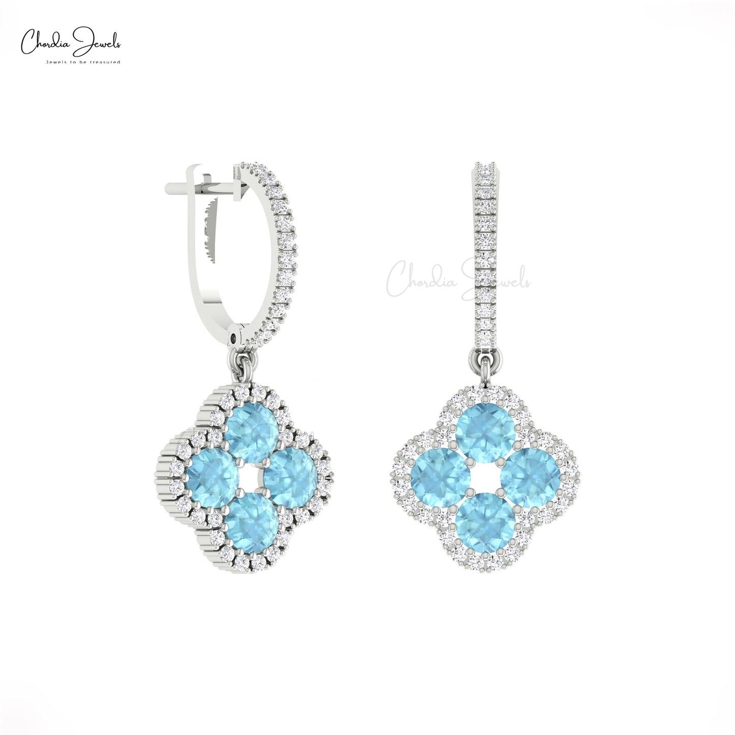 Diamond Halo Earrings
