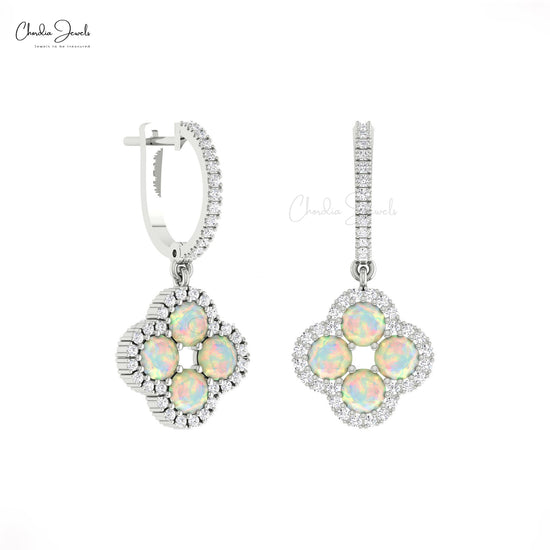 Natural Opal Dangle Earrings