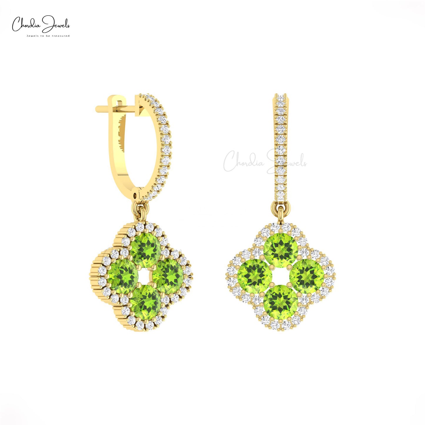 Diamond Halo Earrings