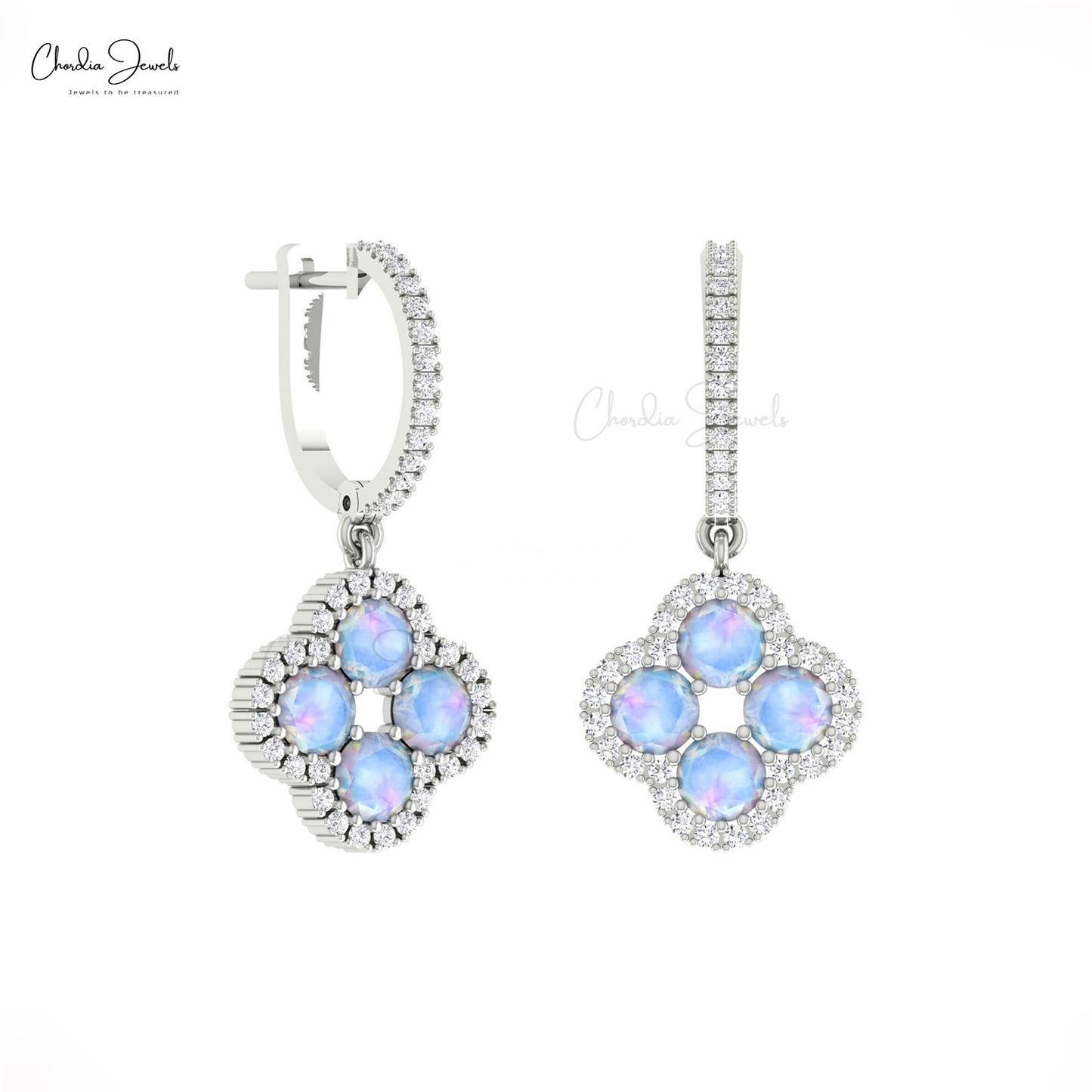 Rainbow Moonstone Earrings