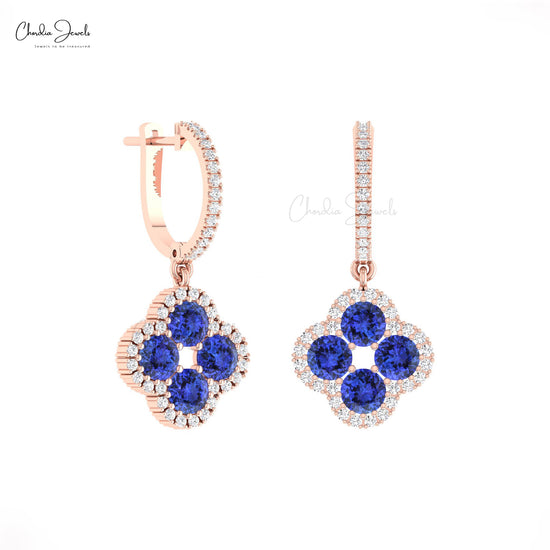 Clover Shape Diamond Earrings