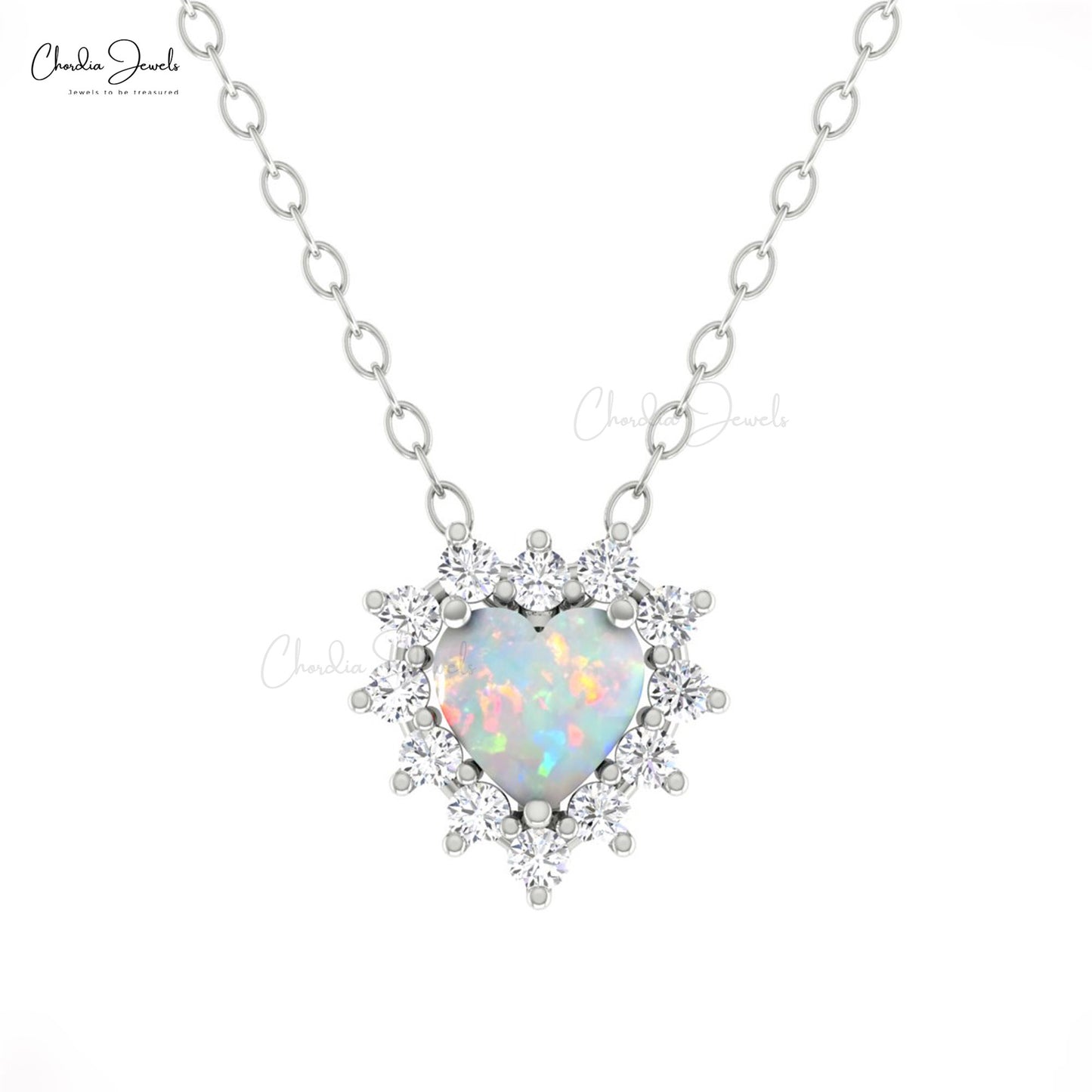 Halo Heart Necklace