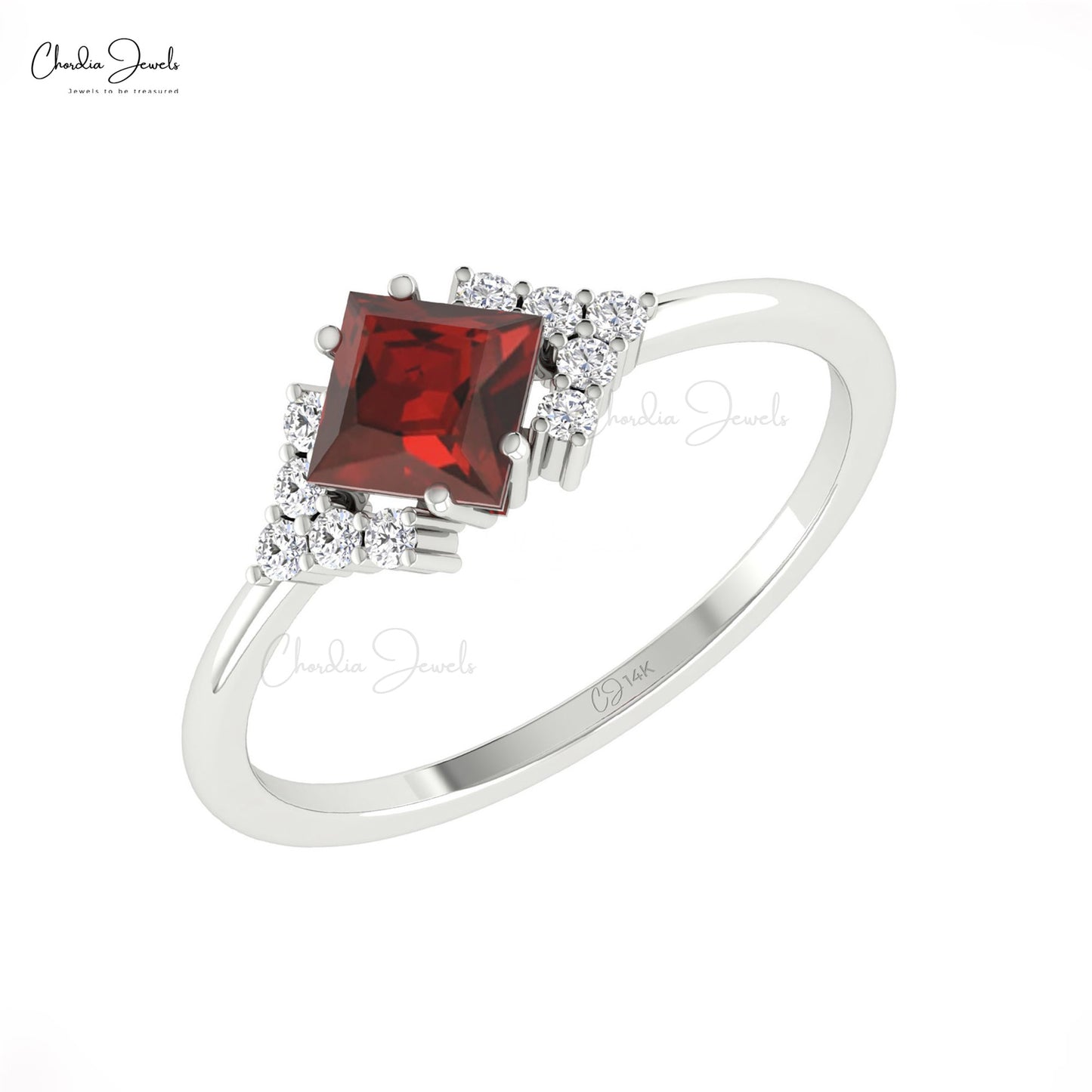 Elegant Garnet Gemstone Ring