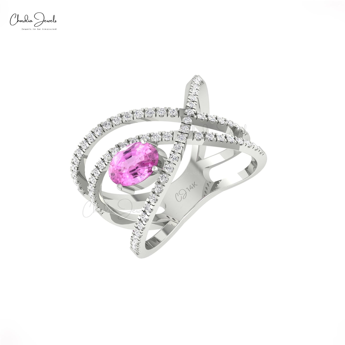 Crossover Wedding Ring