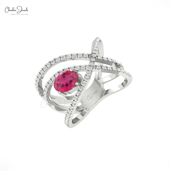 Crossover Diamond Ring