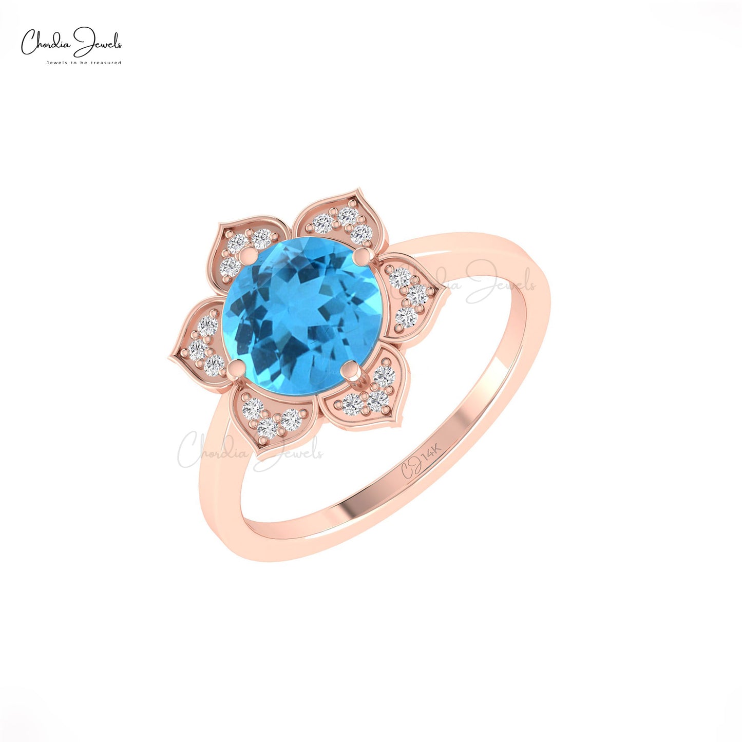 December Birthstone Daisy Ring