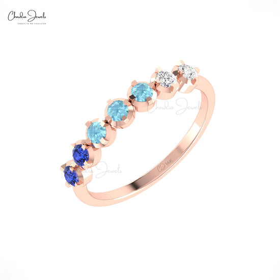 Elegant Half Eternity Band in 14k Gold for Women