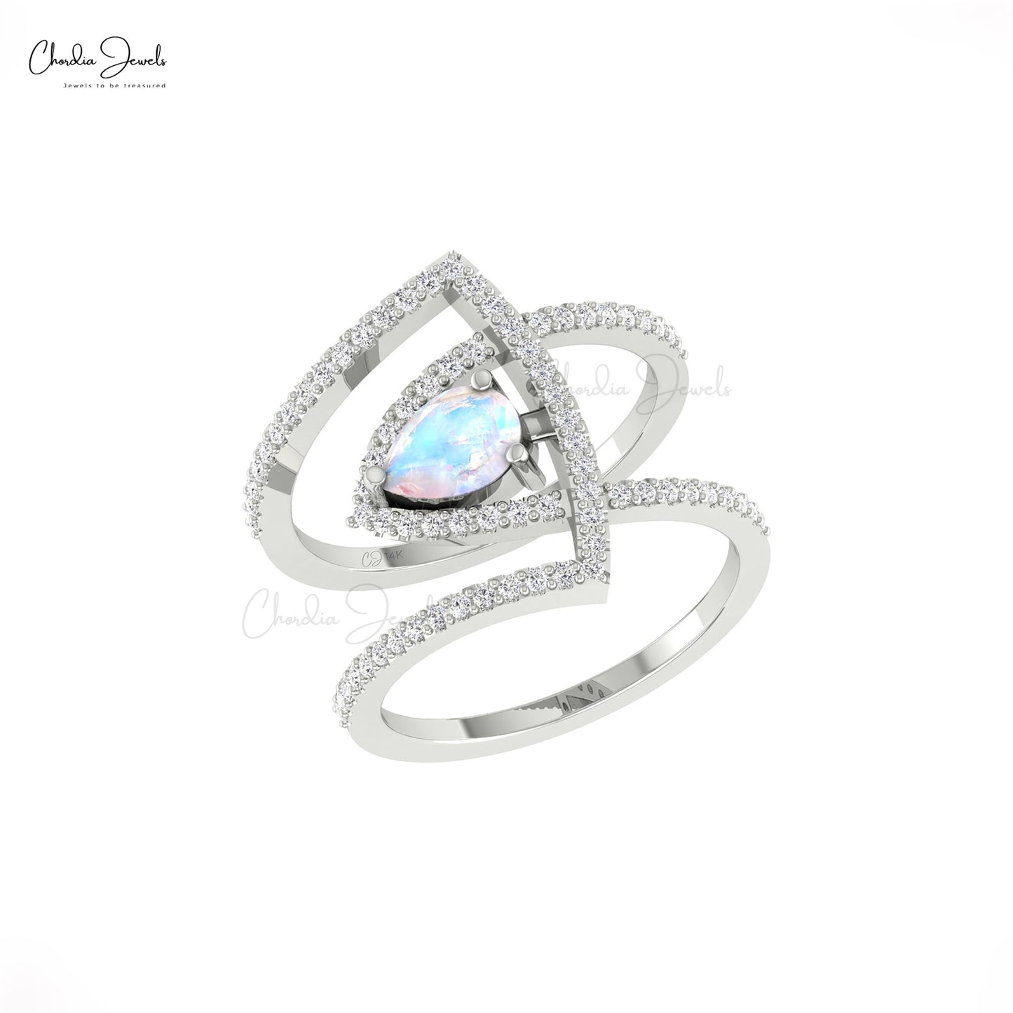 14k Solid Gold Diamond Ring