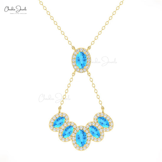 Swiss Blue Topaz Necklace