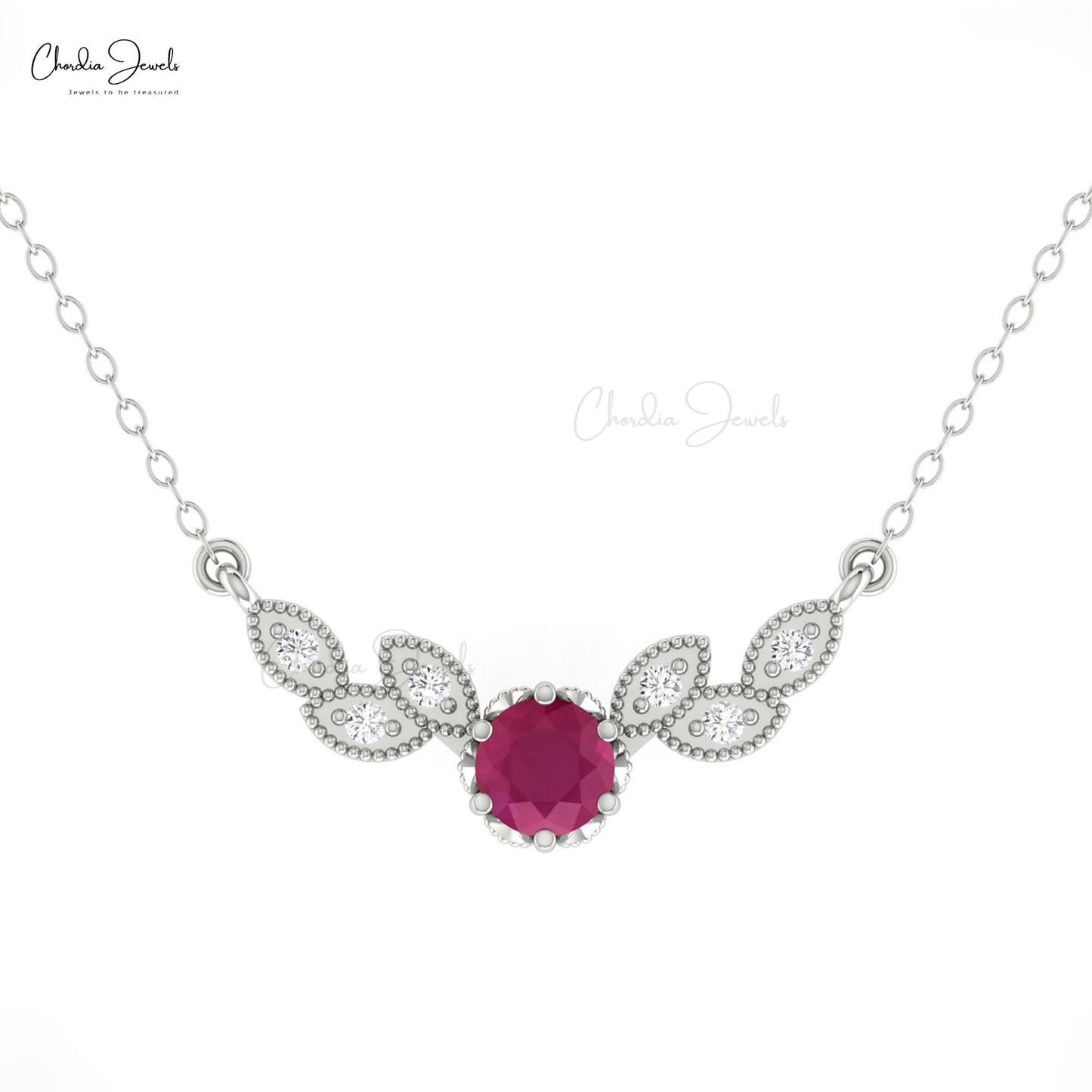 Buy Ruby Chain Necklace For Her