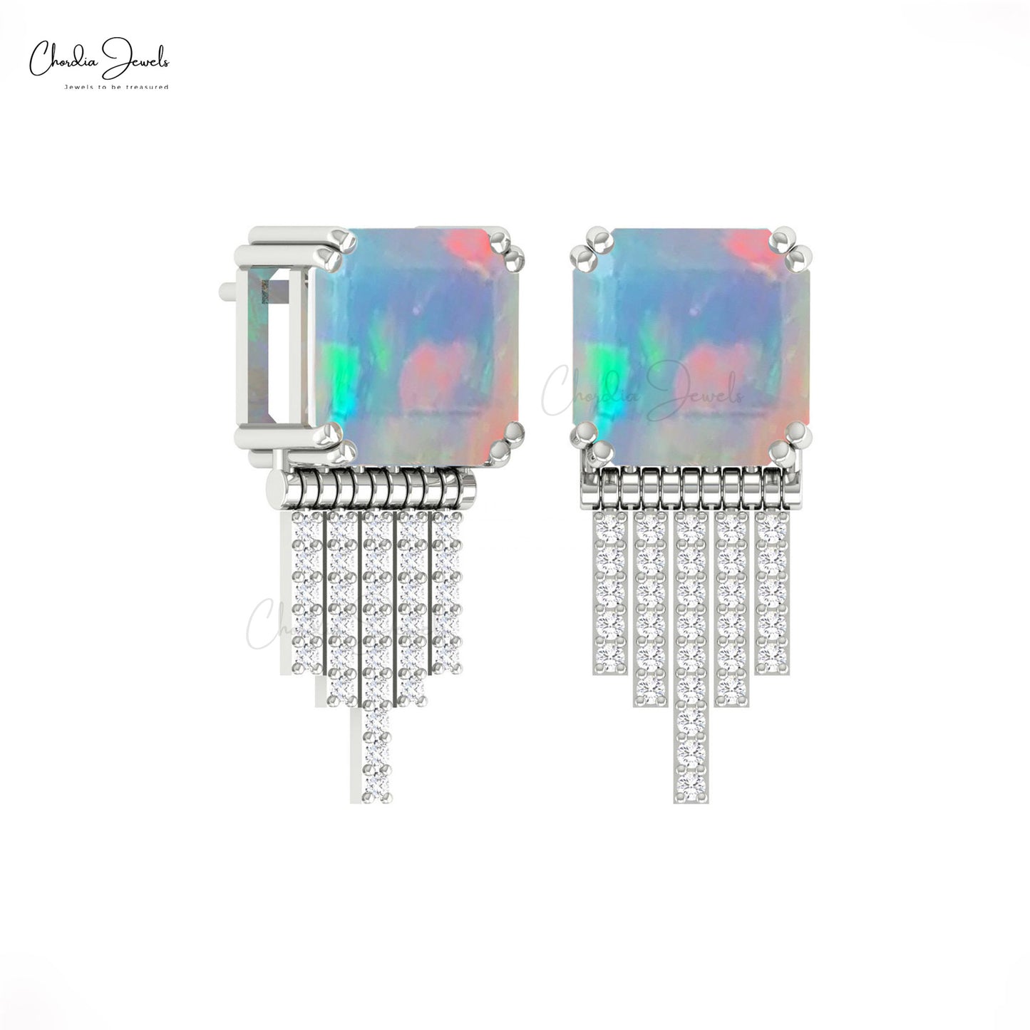 Square Octagon Earrings