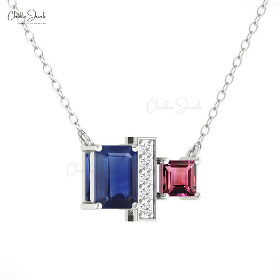 Pink Tourmaline Birthstone Necklace