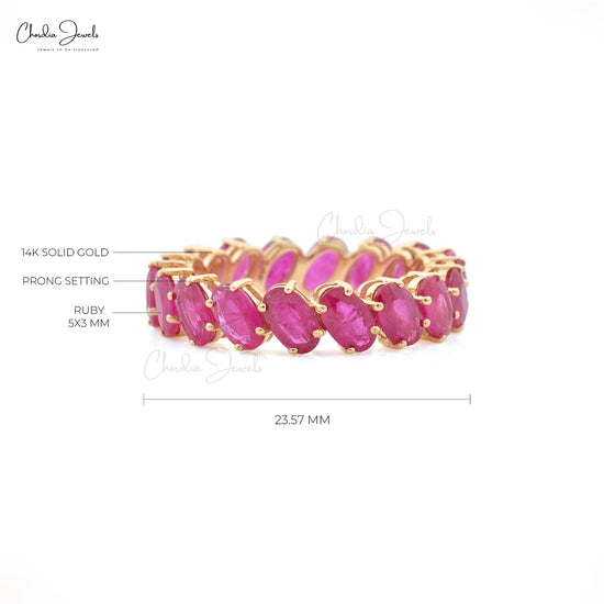 14k Gold Ruby Engagement Ring Featuring July Birthstone