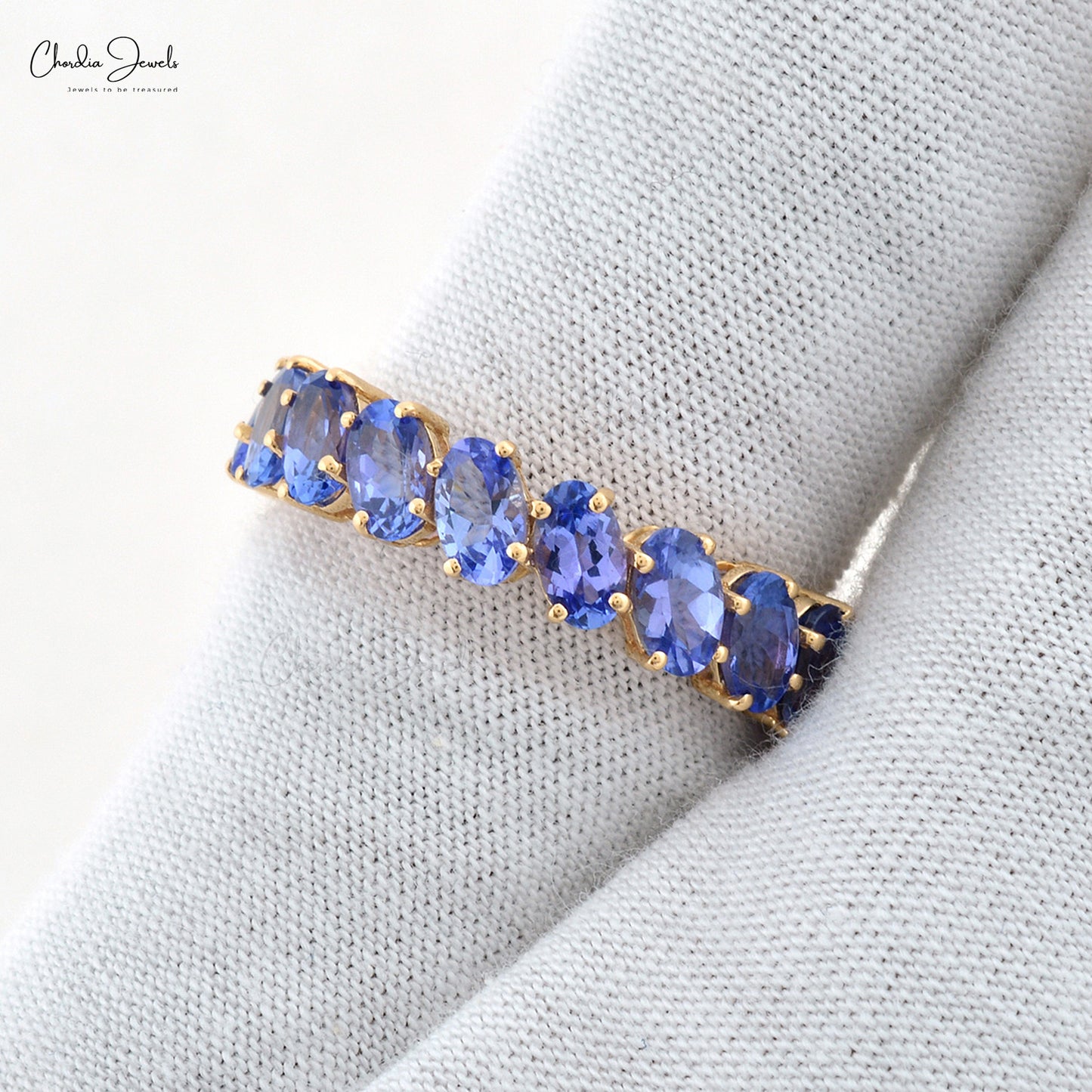 Chordia Jewels Oval Cut Tanzanite Wedding Ring