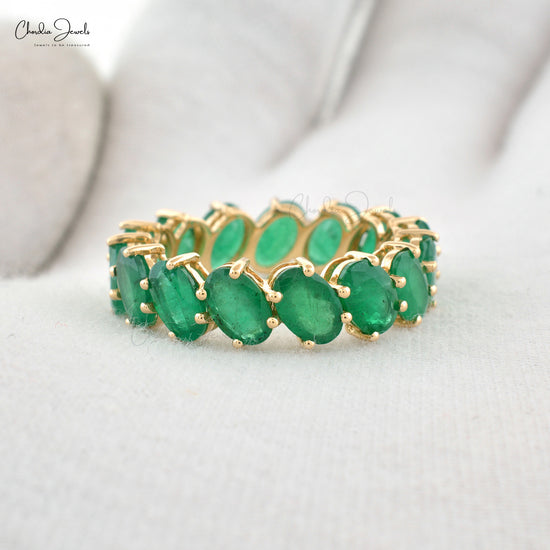 Chordia Jewels Classic Emerald Full Eternity Band