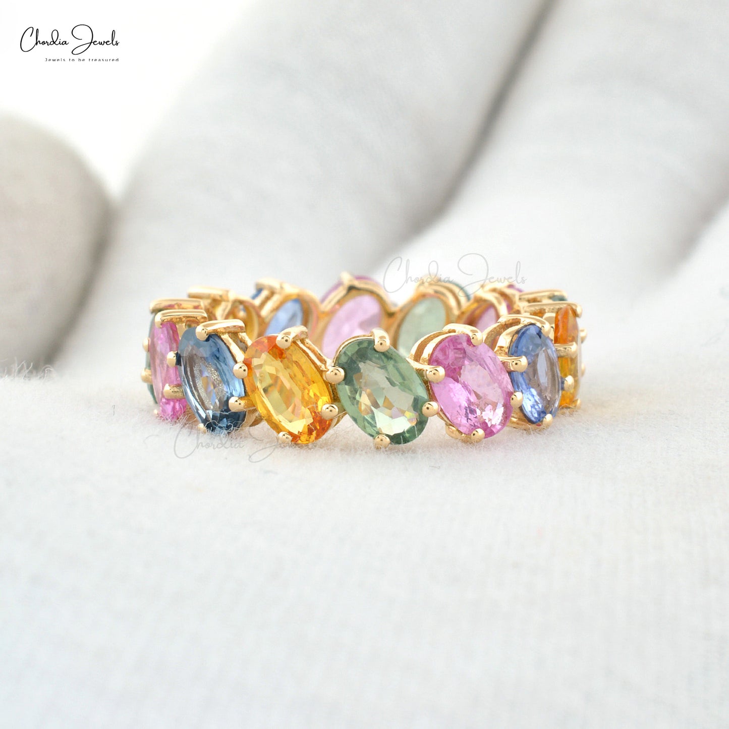 Luxury Rainbow Sapphire Ring for Her – Chordia Jewels