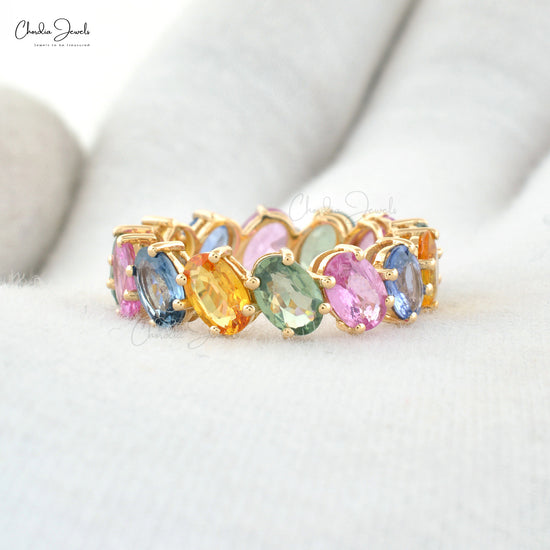 Luxury Rainbow Sapphire Ring for Her – Chordia Jewels