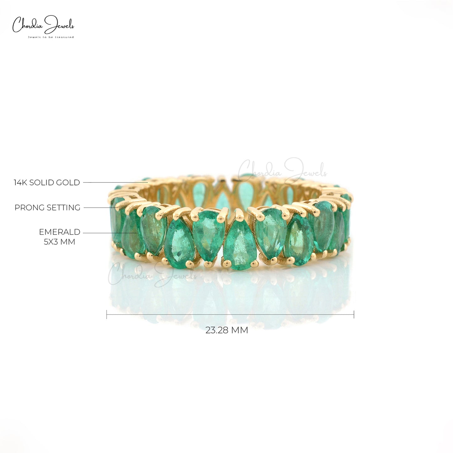 Full Eternity Emerald Band for Women – Solid Gold Jewelry