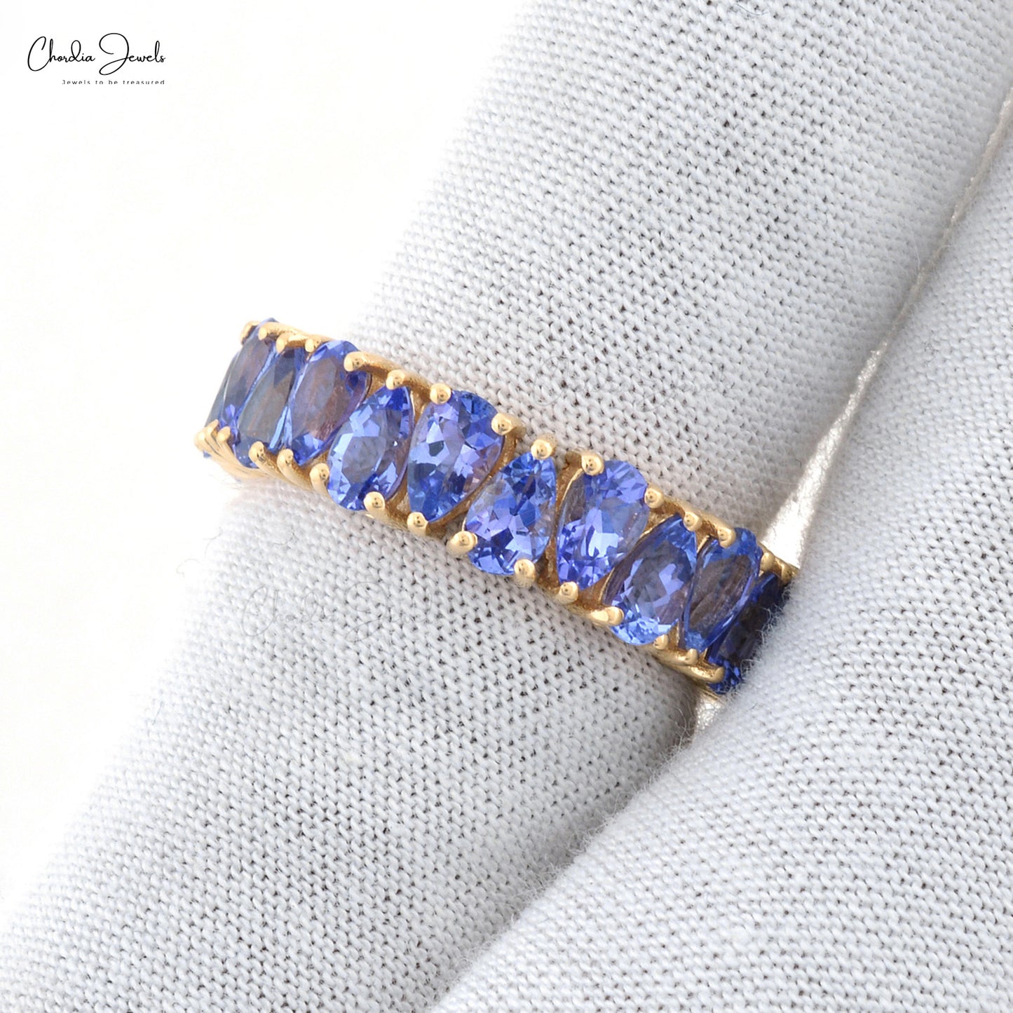 5x3mm Pear Cut Tanzanite Ring by Chordia Jewels