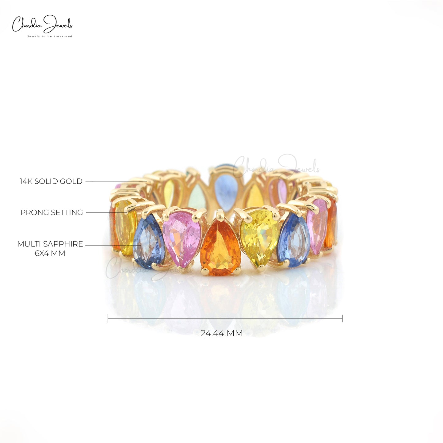 Natural Multi Sapphire Band