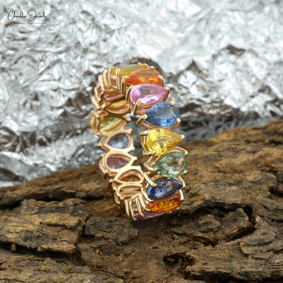 Chordia Jewels Rainbow Eternity Ring – Stackable Fine Jewelry