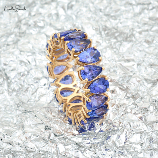 Chordia Jewels 14k Gold Tanzanite Eternity Ring