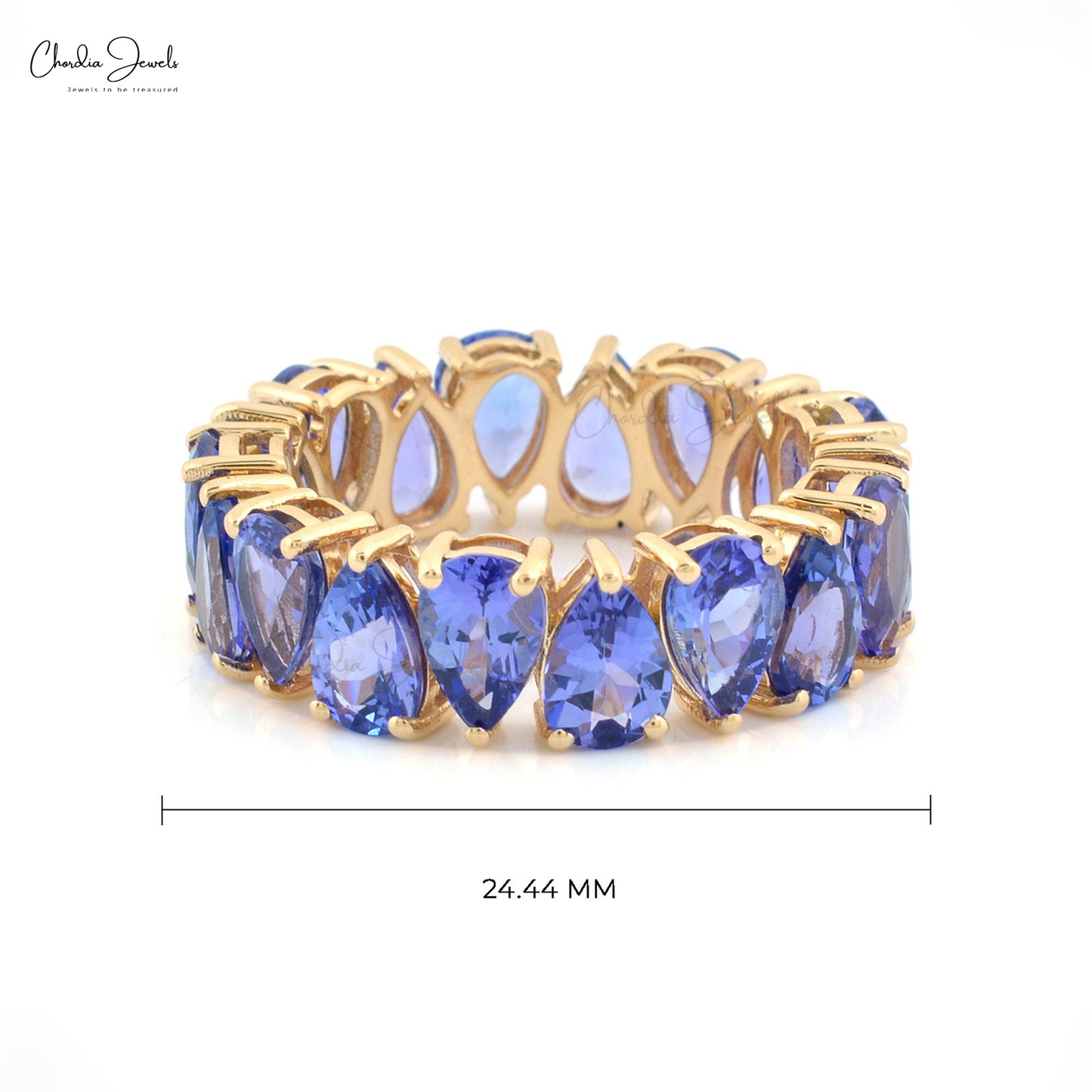 Elegant Tanzanite Gemstone Eternity Band for Women