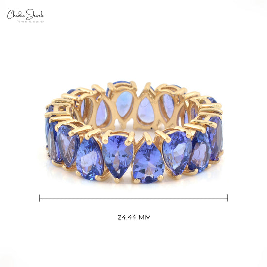 Elegant Tanzanite Gemstone Eternity Band for Women