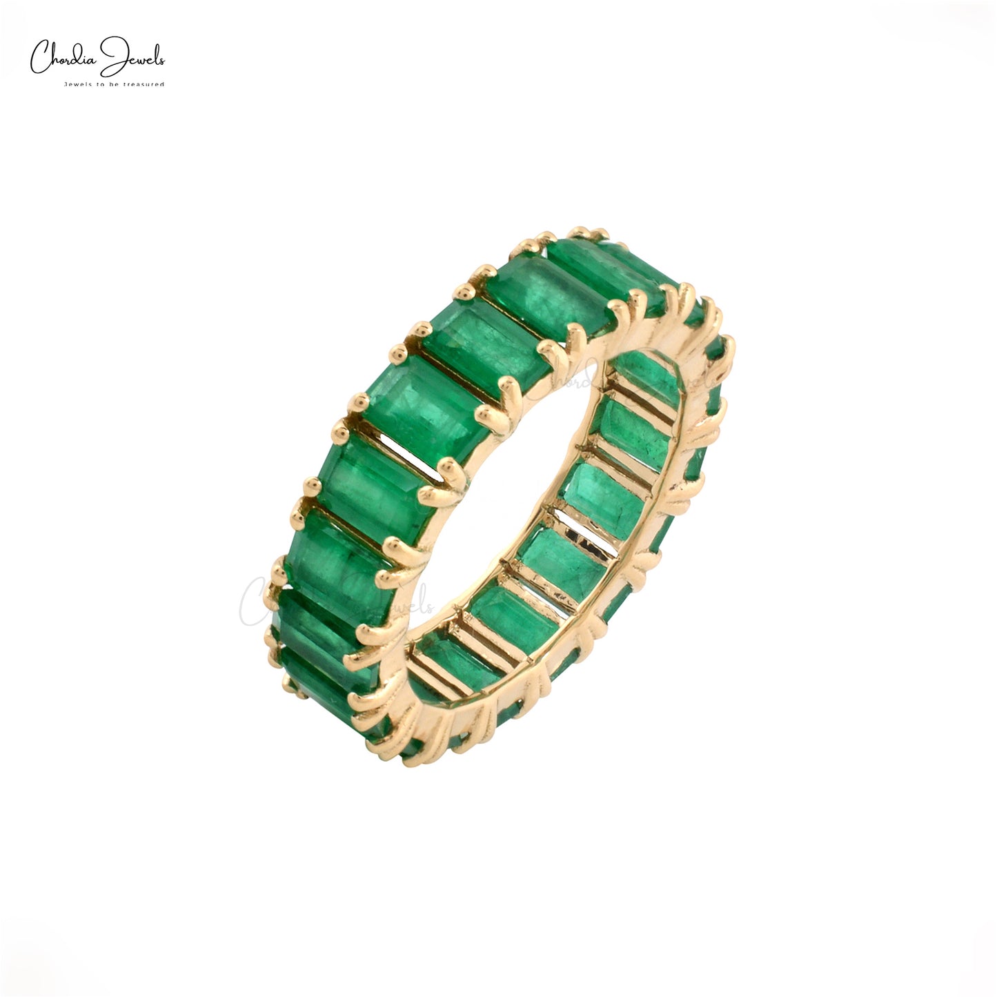 Luxury Solid Gold Emerald Ring for Special Occasions