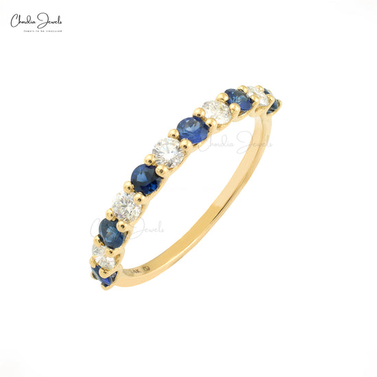 Chordia Jewels Fine Jewelry Blue Sapphire Half Eternity Band