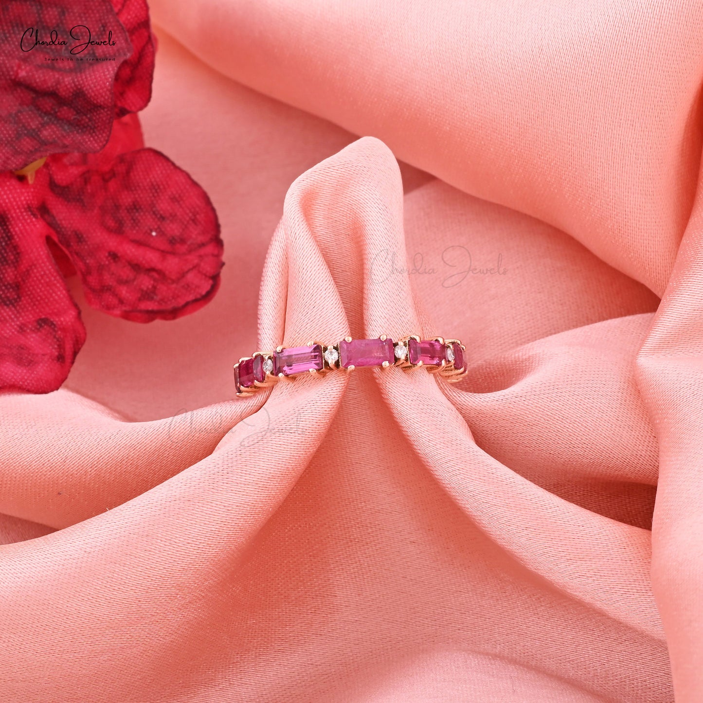 14K GOLD PINK TOURMALINE RING