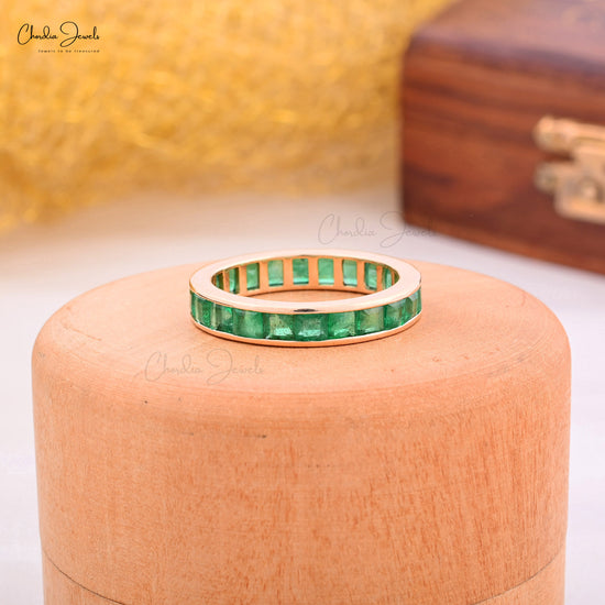 Make every moment memorable with this emerald stackable ring.