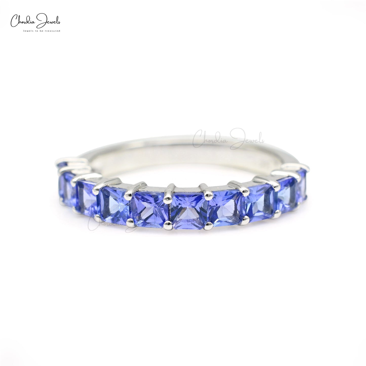 14K GOLD TANZANITE BAND