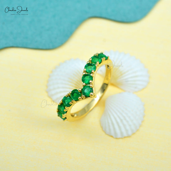 14k gold emerald ring