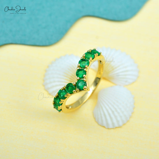 Load image into Gallery viewer, 14k gold emerald ring
