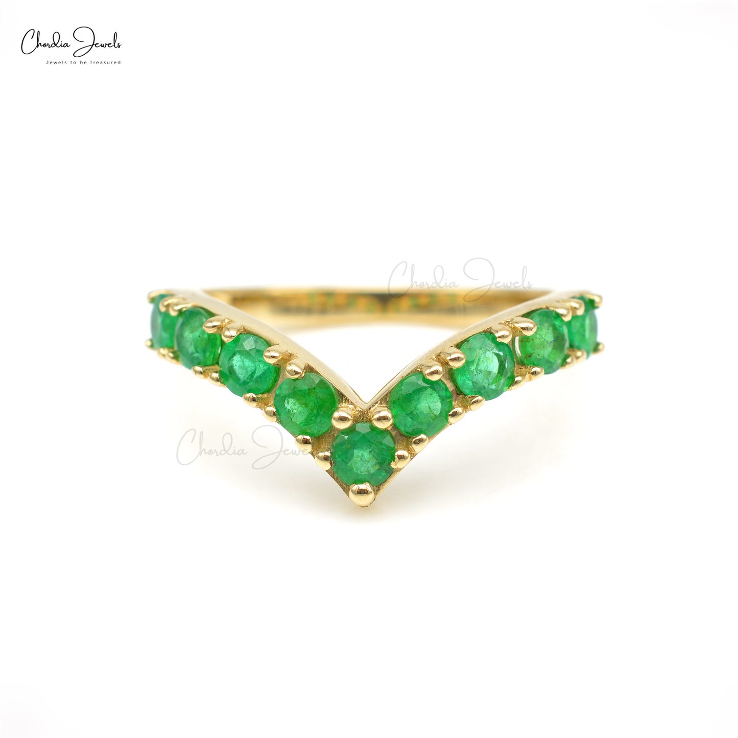 emerald dainty ring