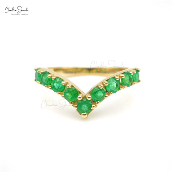 emerald dainty ring