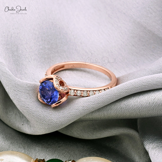 14K GOLD TANZANITE RING