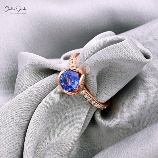 TANZANITE FLORAL RING