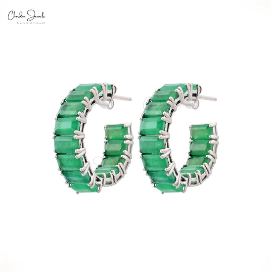 14k gold emerald earrings