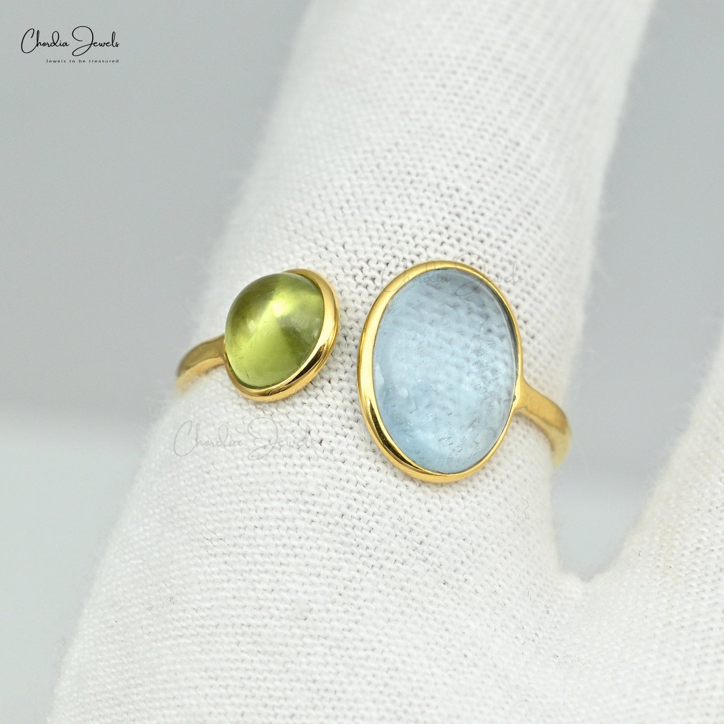 Aquamarine crystal ring | Raw aquamarine ring