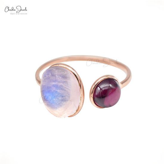 dainty rainbow moonstone ring