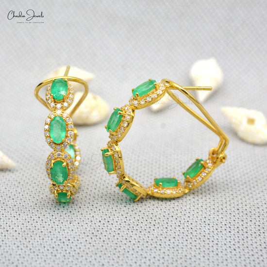 Emerald Gold Earrings