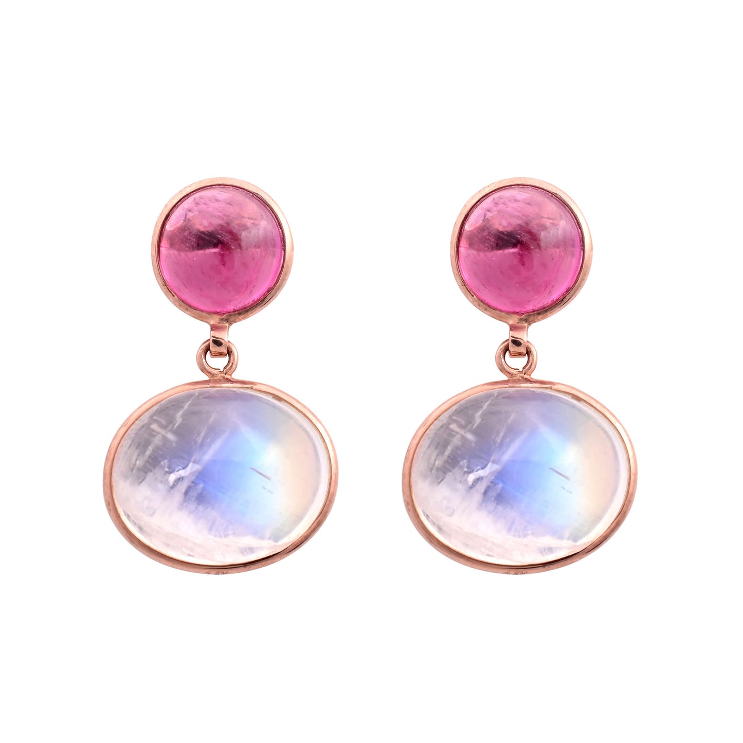 Load image into Gallery viewer, Moonstone &amp;amp; Tourmaline Earrings
