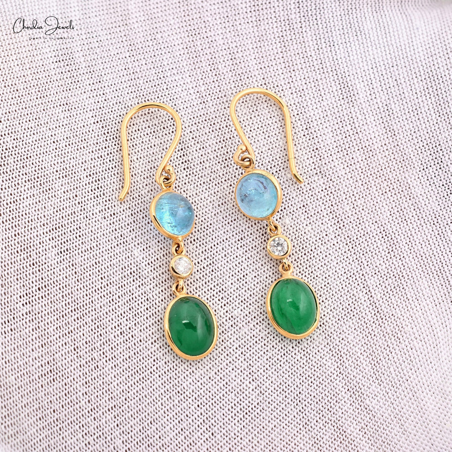 Buy Gold Multicolor stone earrings