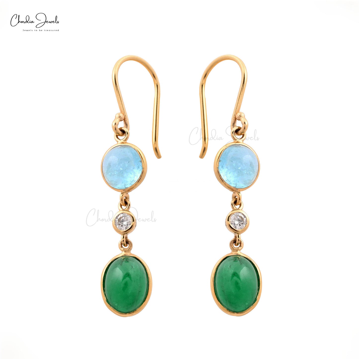 14k Yellow Gold Dangle earrings