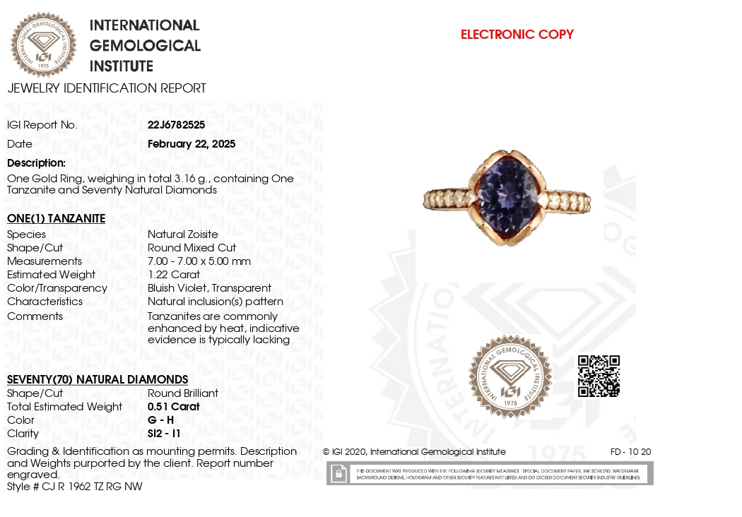 Gemstone Floral Ring In 14k Rose Gold Tanzanite And Diamond Engagement Verified Rings